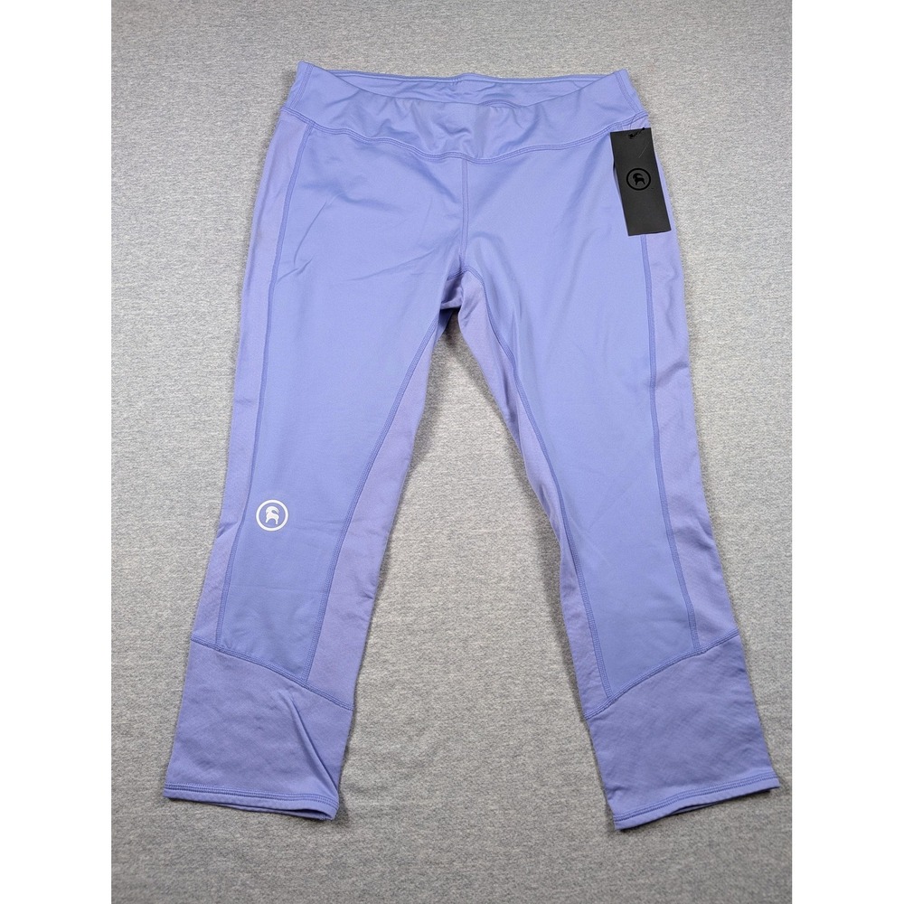Backcountry Hybrid Grid Fleece Leggings Womens XL Purple 3/4 Bottom Capri Aurora